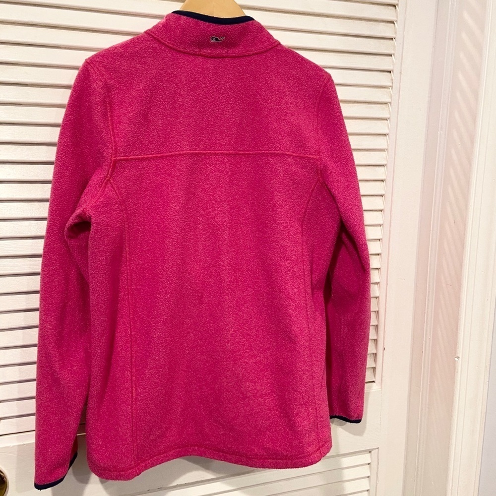 Vineyard Vines Fuchsia Pink Fleece Zip Up - Picture 5 of 8